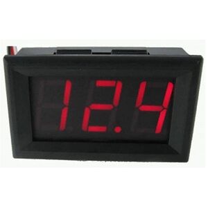 Voltmetro digitale display led rosso DC 0-30V 3 fili